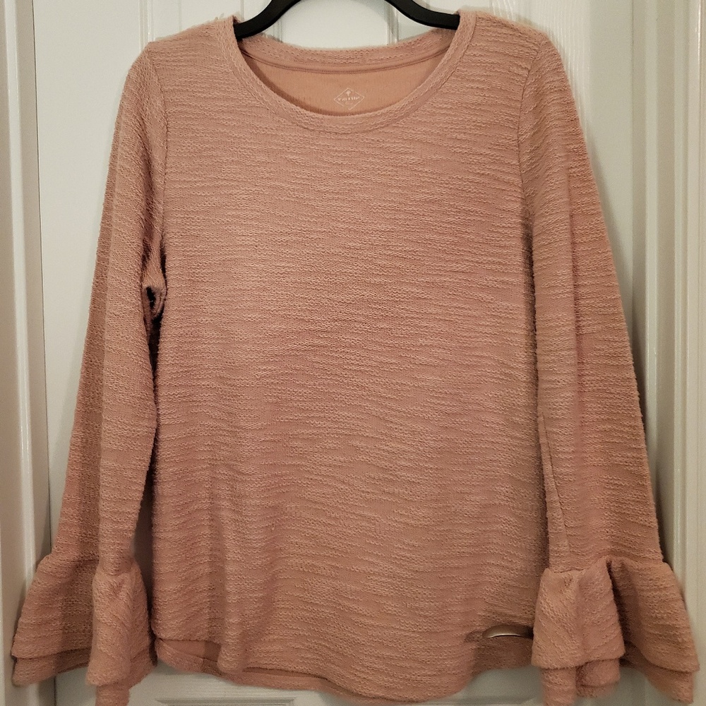 St. John's Bay light pink long sleeve sweater